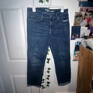 Levi's Denizen Modern Slim Cuffed Dark Blue Jeans